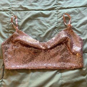 Sequin crop top NWOT
